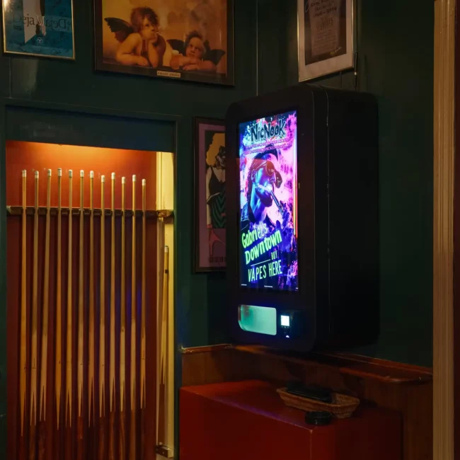 NicNook Vape Vending Machine installed at Gabriels Downtown in Mobile, AL