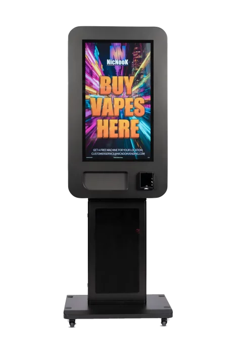 NicNook vape vending machine on a platform